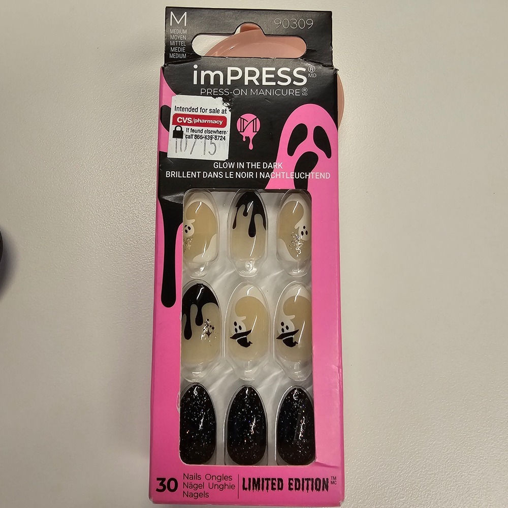 NEW imPRESS Press-On Manicure Medium Goosebumps Limited Edition Halloween